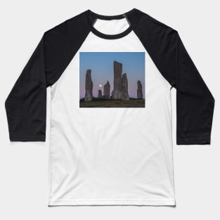 Callanish and full moon rising Baseball T-Shirt